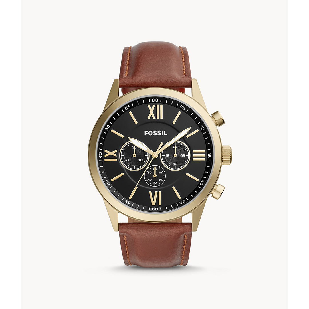 Fossil Analog Men's Watch Stainless Steel Leather Strap - BQ2261