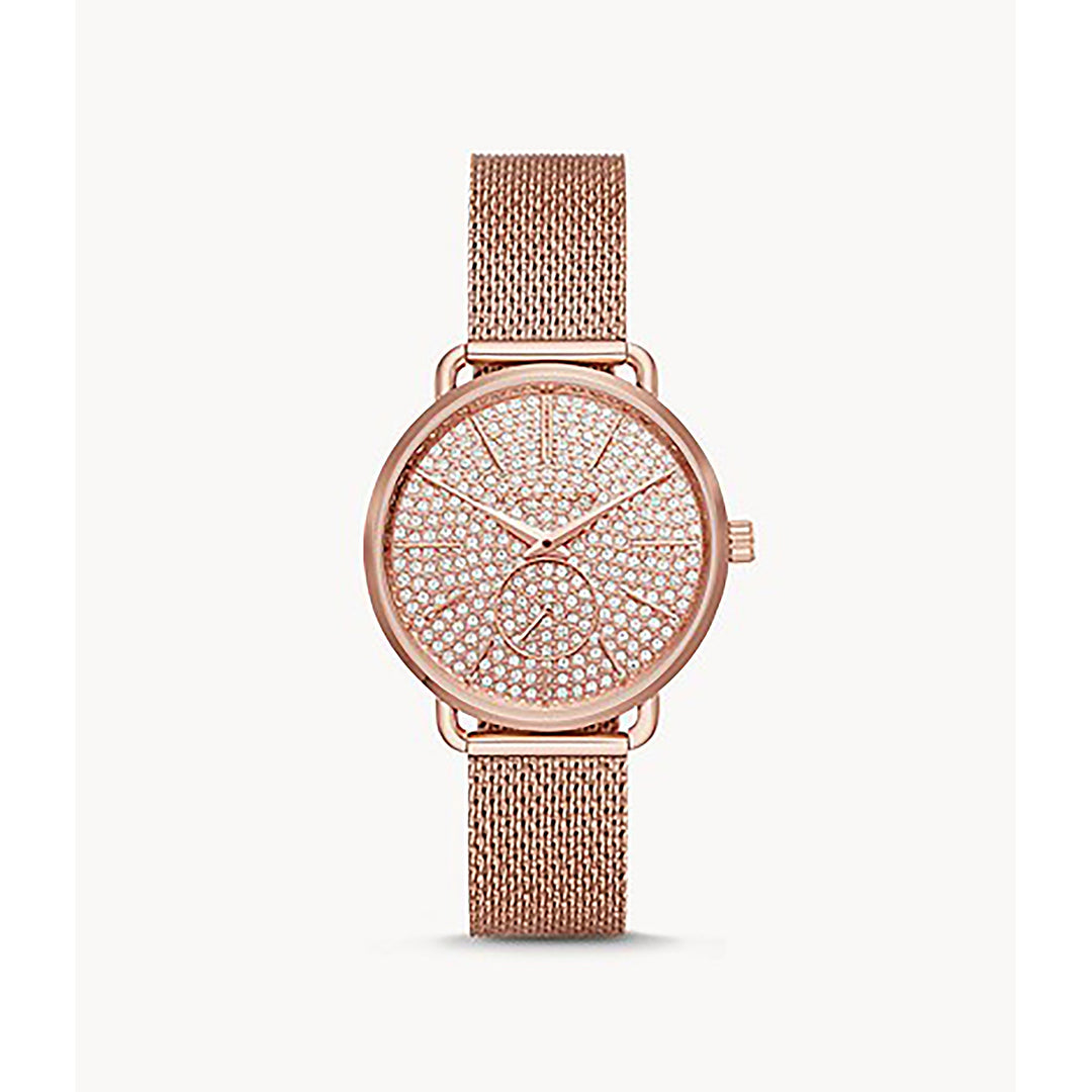 Michael Kors Analog Women's Watch Gold Plated Metal Bracelet - MK3878