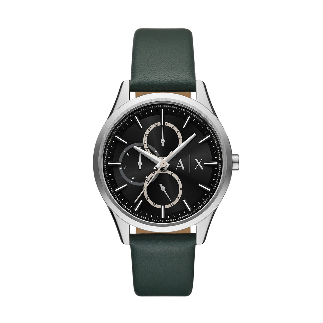 Armani Exchange Silver Leather Men's Watch