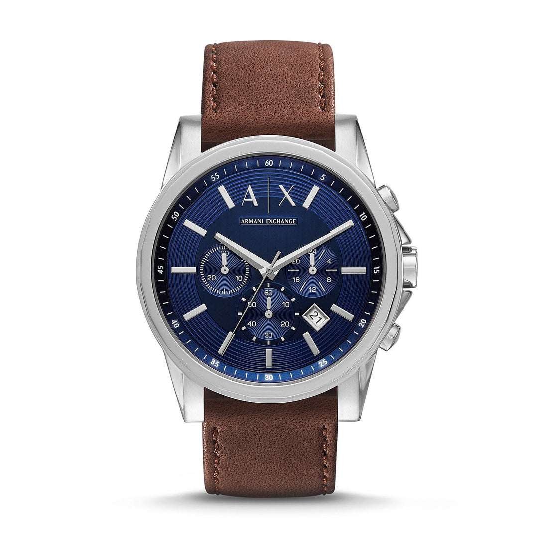 Armani Exchange Outerbanks 3-Hand Silver Stainless Steel Men's Watch