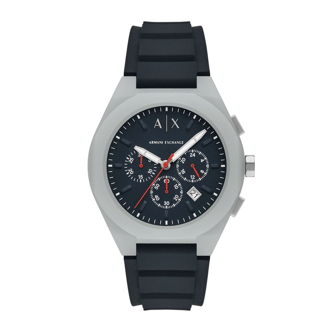 Armani Exchange Men's Sync Chronograph Gray Silicone Watch