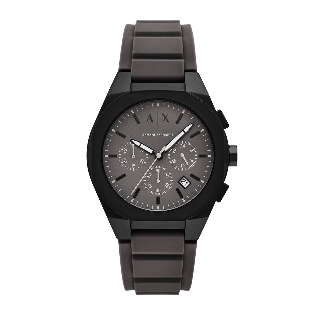 Armani Exchange Men's Sync Chronograph Gray Silicone Watch