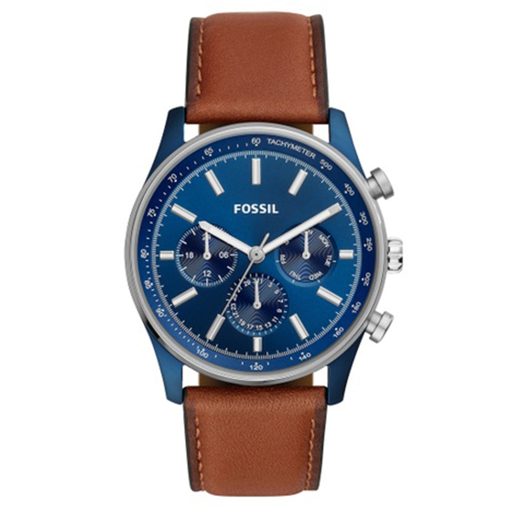 Fossil Analog Men's Watch Stainless Steel Leather Strap - BQ2512