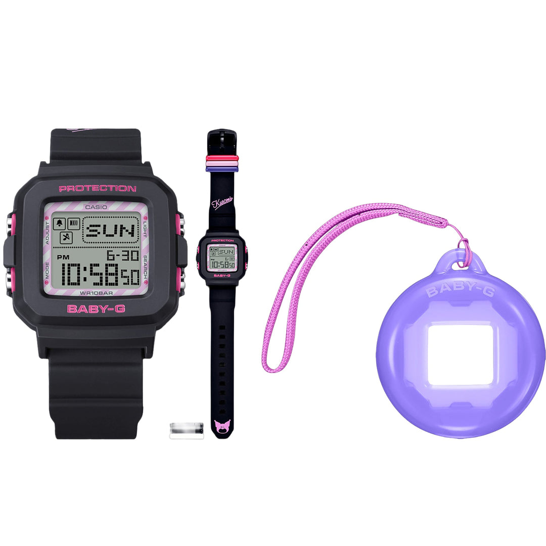 BABY-G + Plus Case Holder Set Kuromi Collaboration Model BGD-10KKM-1DR
