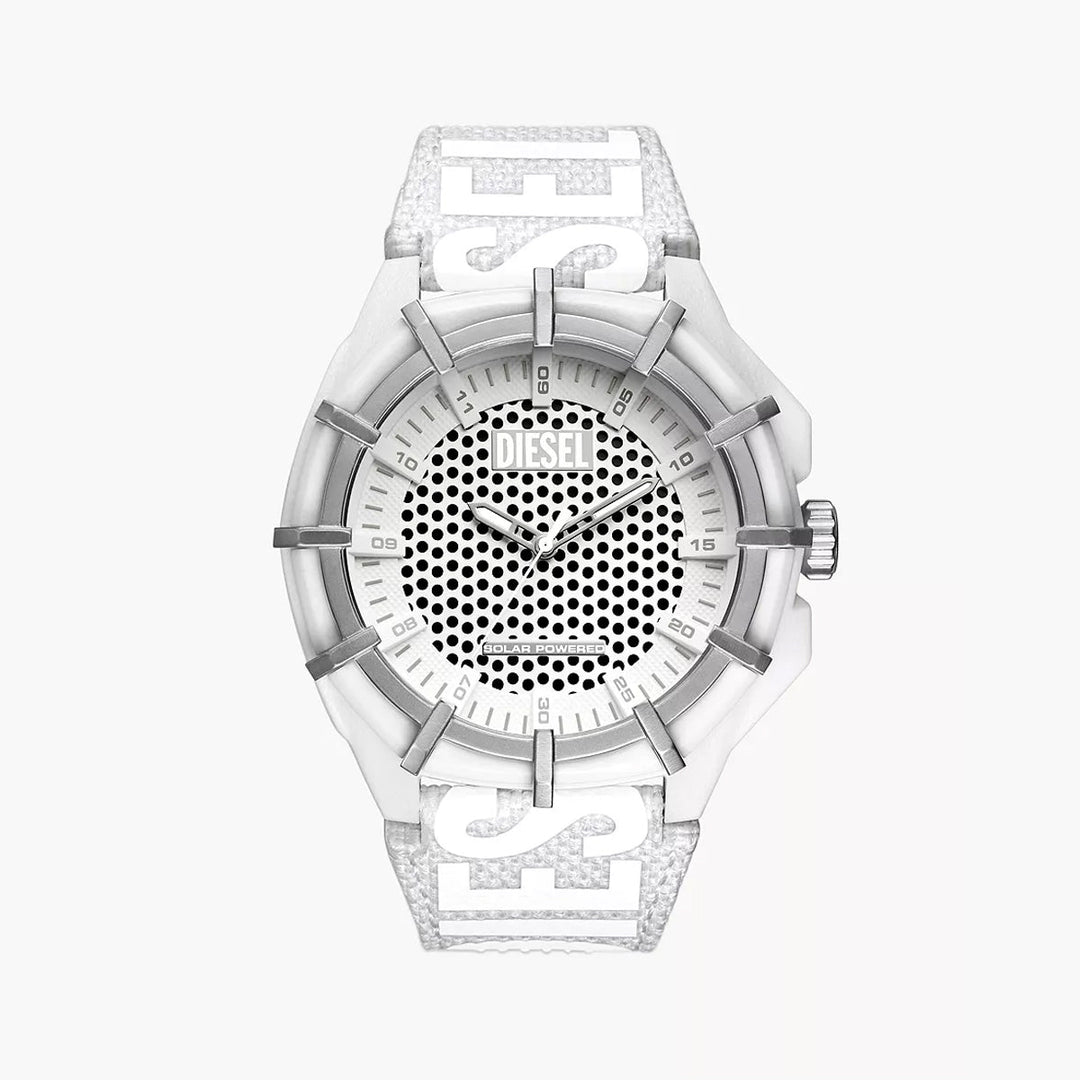 Diesel Framed Men's White Pro-Planet Textile Watch