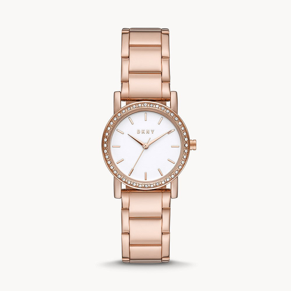 DKNY SOHO ROSE GOLD STAINLESS STEEL WOMENS WATCH