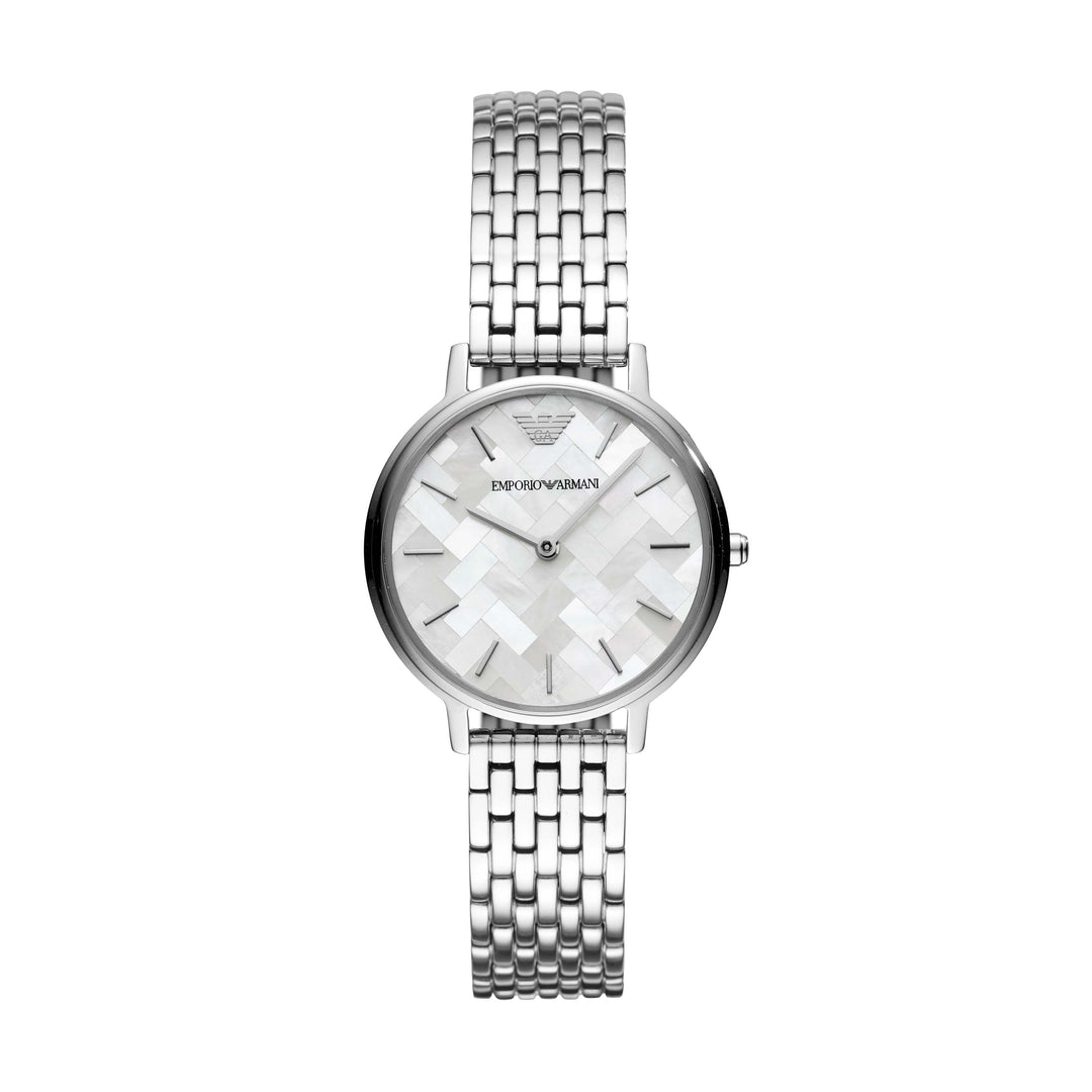 EMPORIO ARMANI MOP ANLG WATCH 0 JWL SS METAL BRCLT