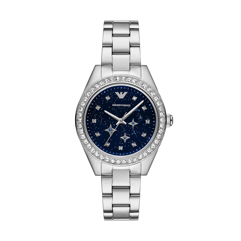 Emporio Armani Three-Hand Stainless Steel Watch