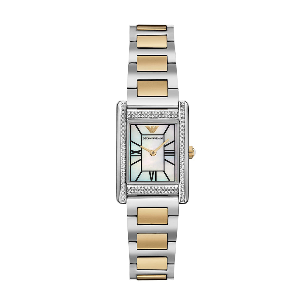 Emporio Armani Two-Hand Two-Tone Stainless Steel Watch
