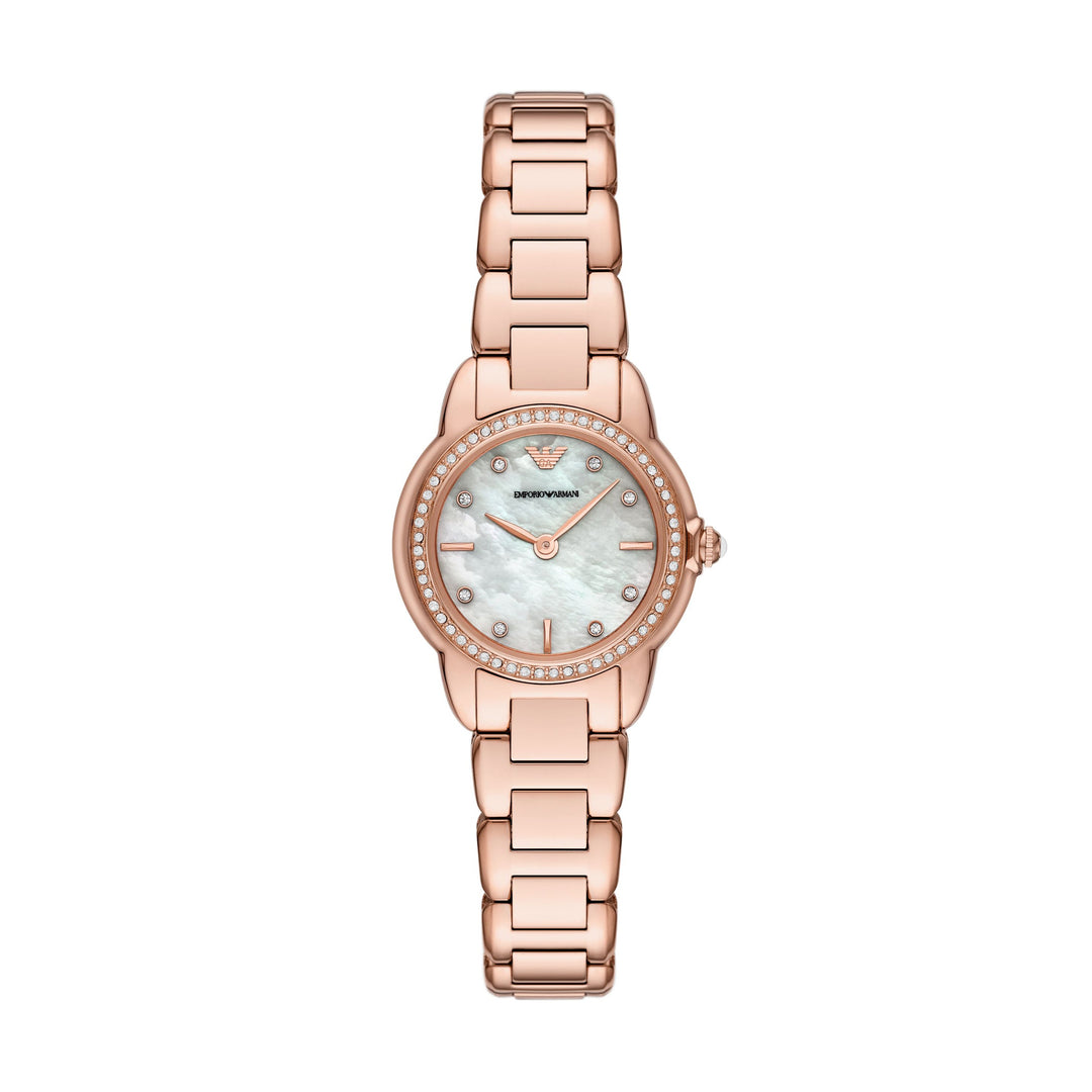 Emporio Armani Two-Hand Rose Gold-Tone Stainless Steel Watch