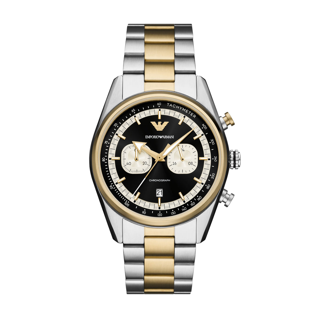 Emporio Armani Two Tone Chrono Watch