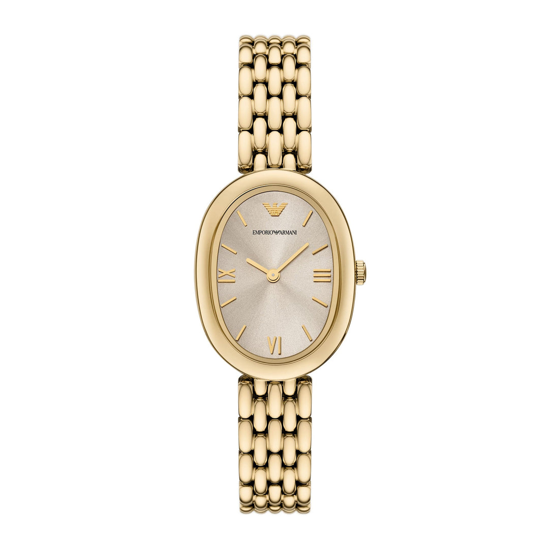 Emporio Armani Women's Two-Hand Gold-Tone Stainless Steel Watch
