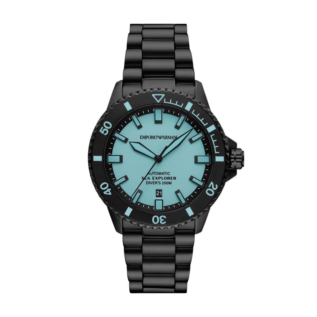 Emporio Armani Sea Explorer Automatic Black Stainless Steel Watch
