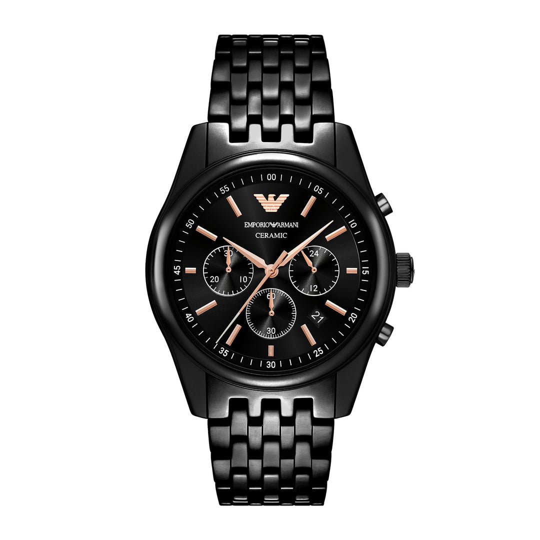 Emporio Armani Men's Chronograph Black Ceramic Watch