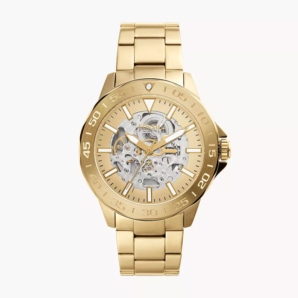 Fossil Bannon Automatic Gold-Tone Stainless Steel Watch
