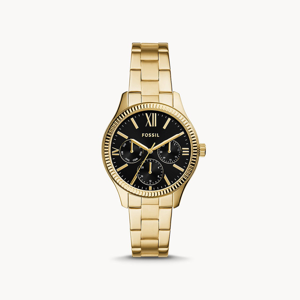Fossil Rye Gold Stainless Steel Women's Watch - BQ3757