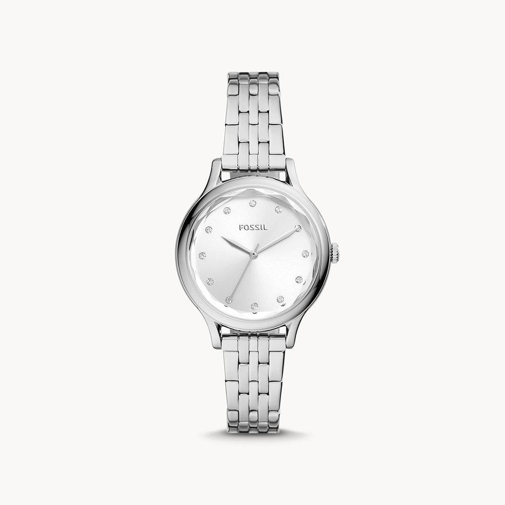 Fossil Laney Silver Stainless Steel Women's Watch - BQ3861