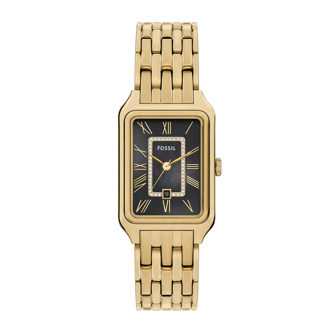 Fossil Women's Raquel Three-Hand Date Gold-Tone Stainless Steel Watch