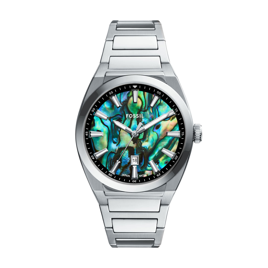 Fossil Everett Three-Hand Date Stainless Steel Watch
