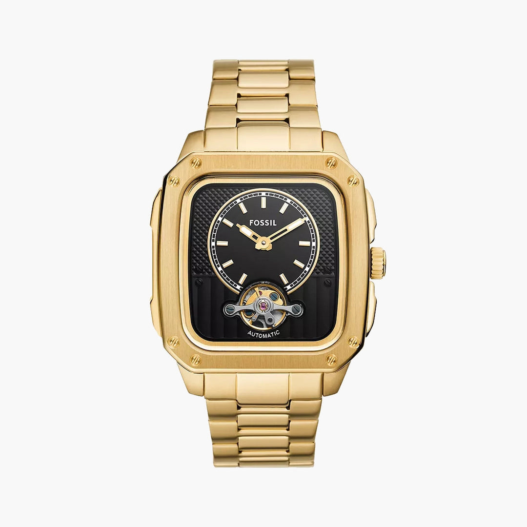 Fossil Inscription Men's Gold Stainless Steel Watch