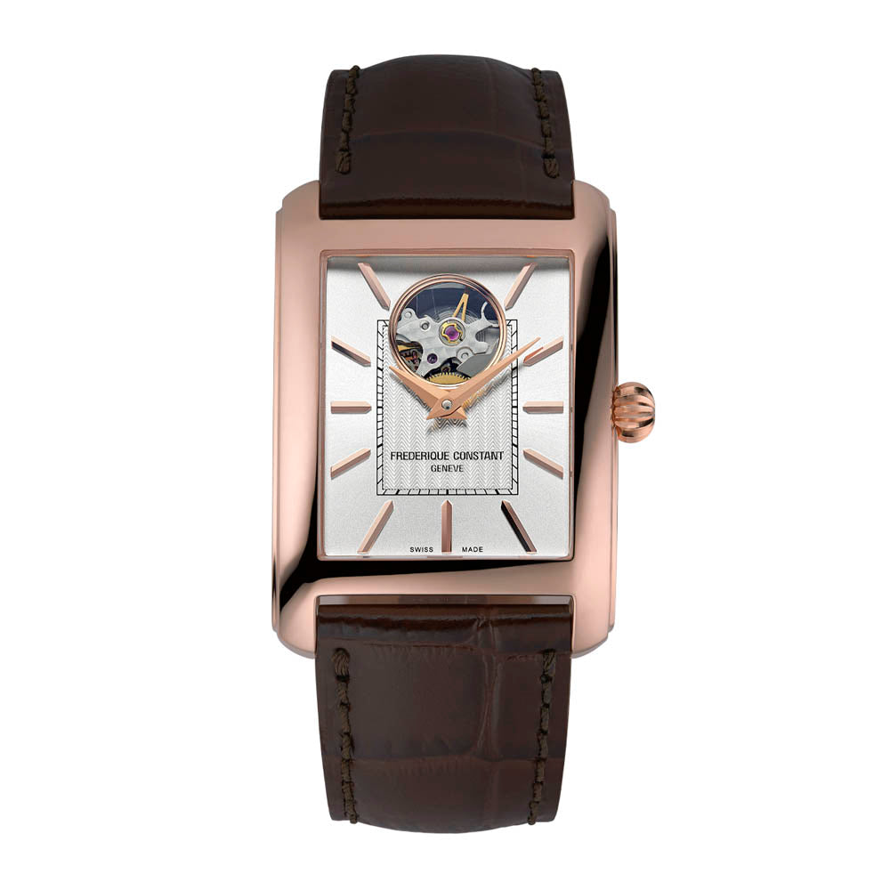 Frederique Constant Men's Watch Rose Gold Tone Case Silver Dial Automatic Watch
