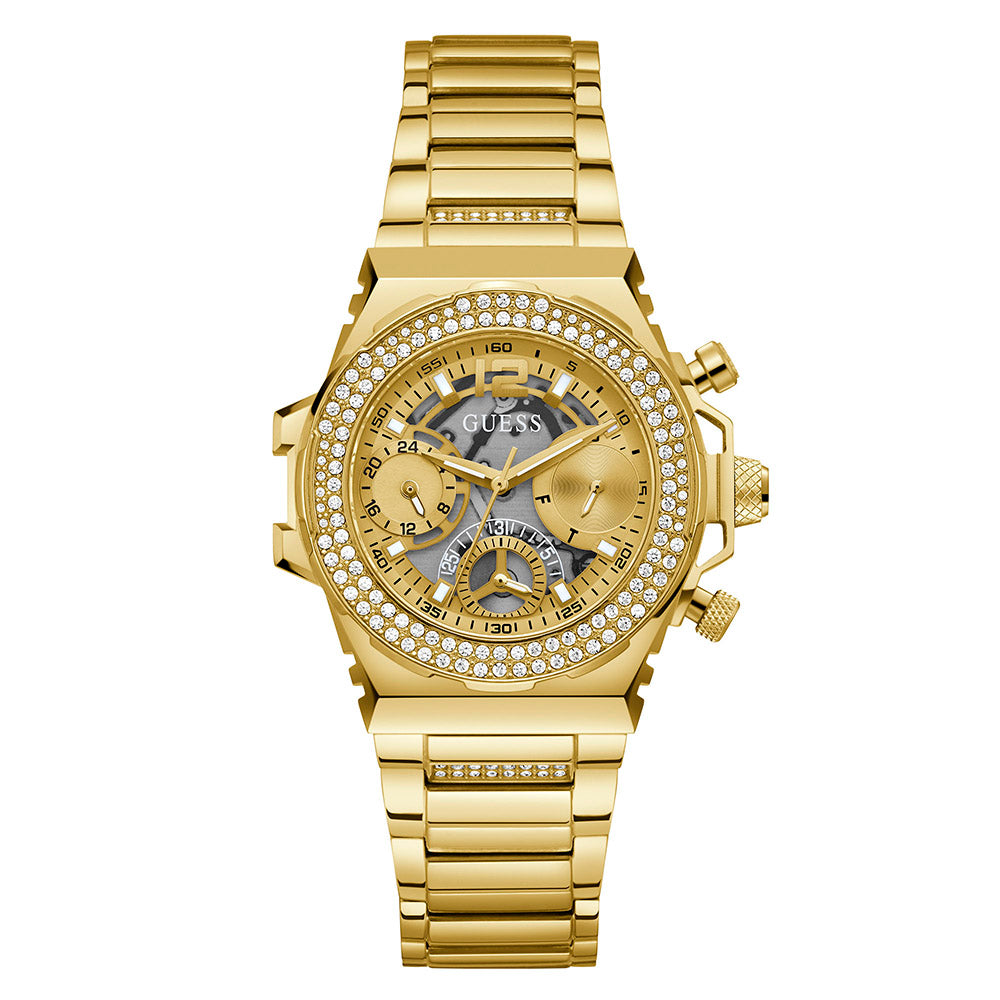 Guess Women's Watch Gold Tone Case Quartz