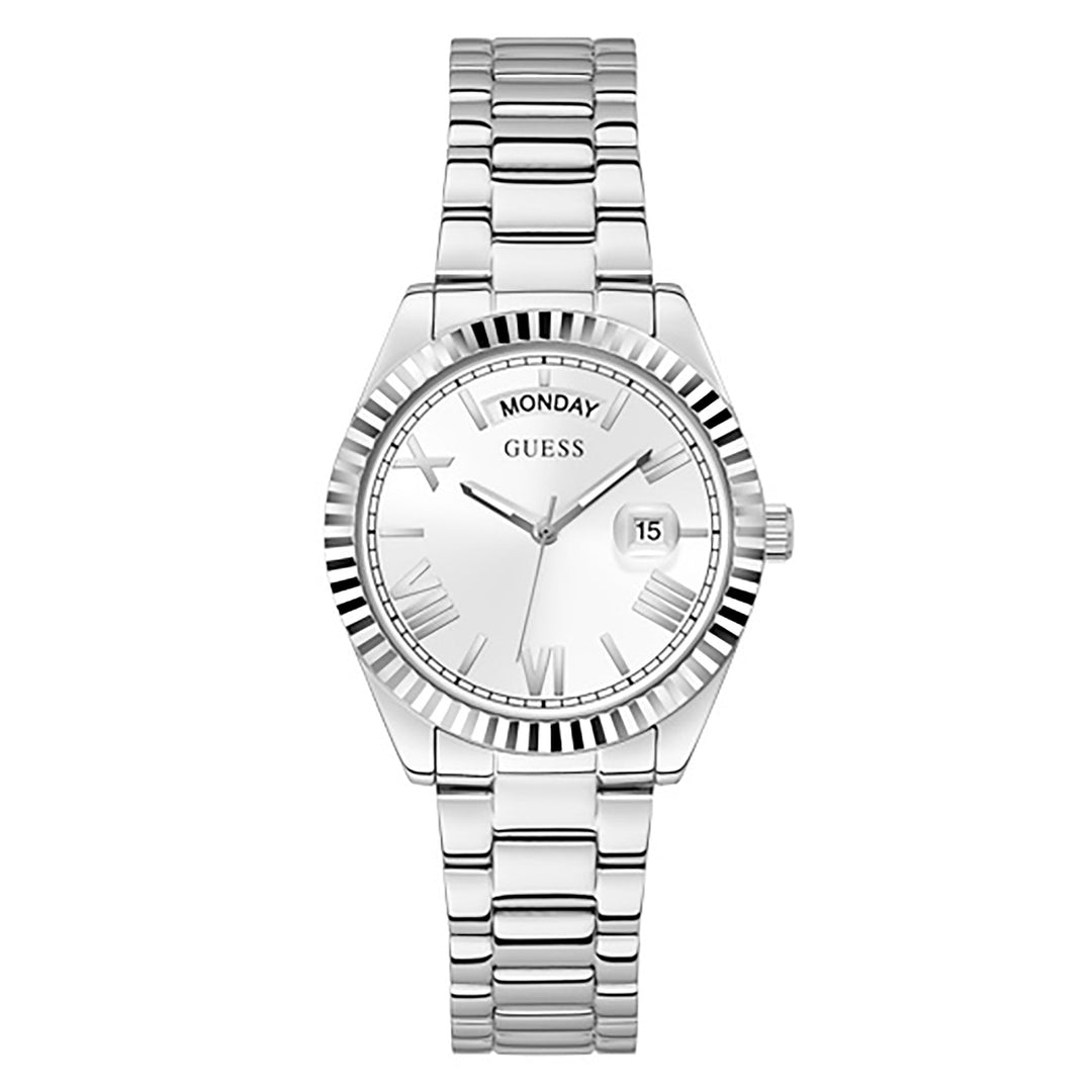 Guess Women's Watch Silver Tone Case Quartz