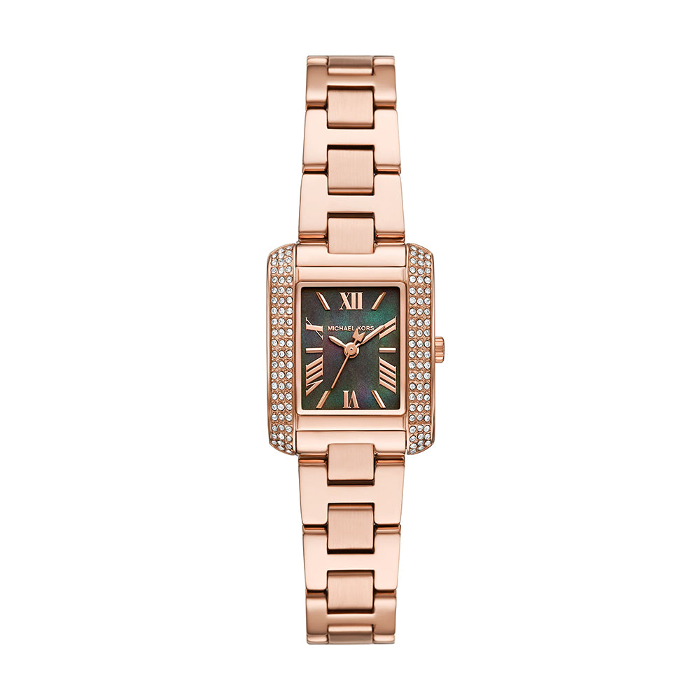 Michael Kors Emery Three-Hand Rose Gold-Tone Stainless Steel Watch