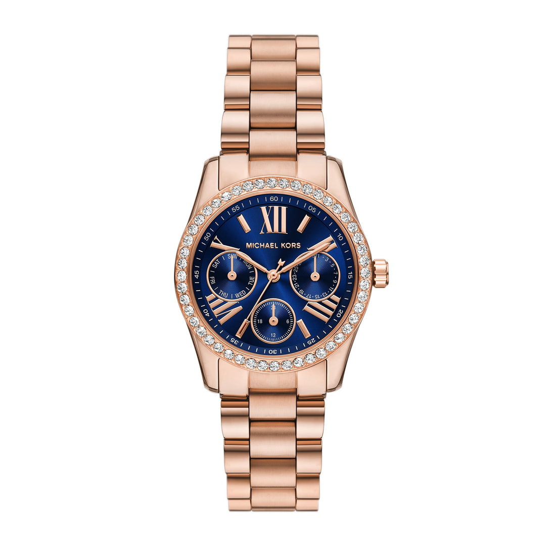 Michael Kors Women's Lexington Lux Multifunction Rose Gold-Tone Stainless Steel Watch