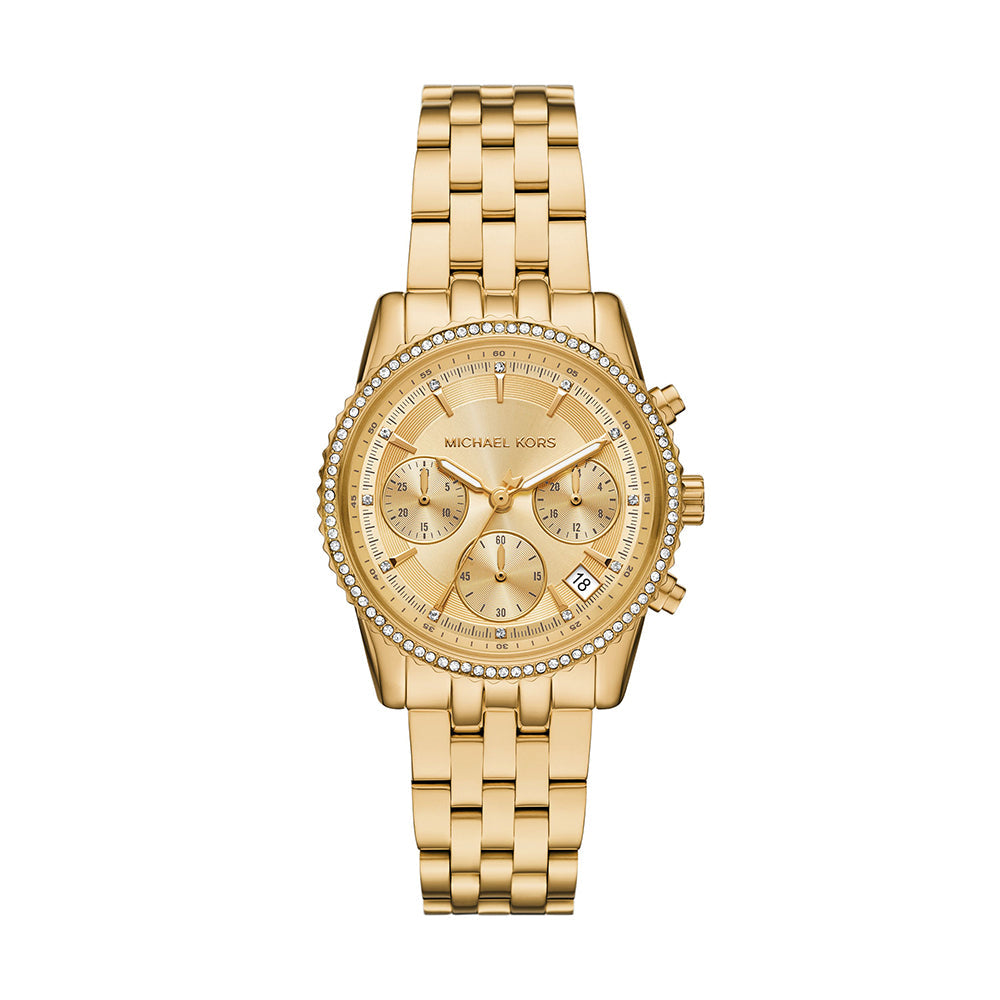 Michael Kors Mini Bryant Chronograph Gold-Tone Stainless Steel Watch
