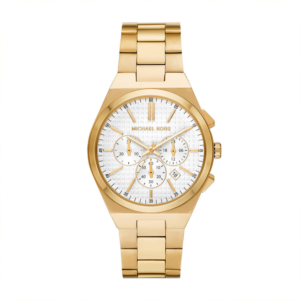 Michael Kors Lennox Men's Chronograph Gold-Tone Stainless Steel Watch - MK9120