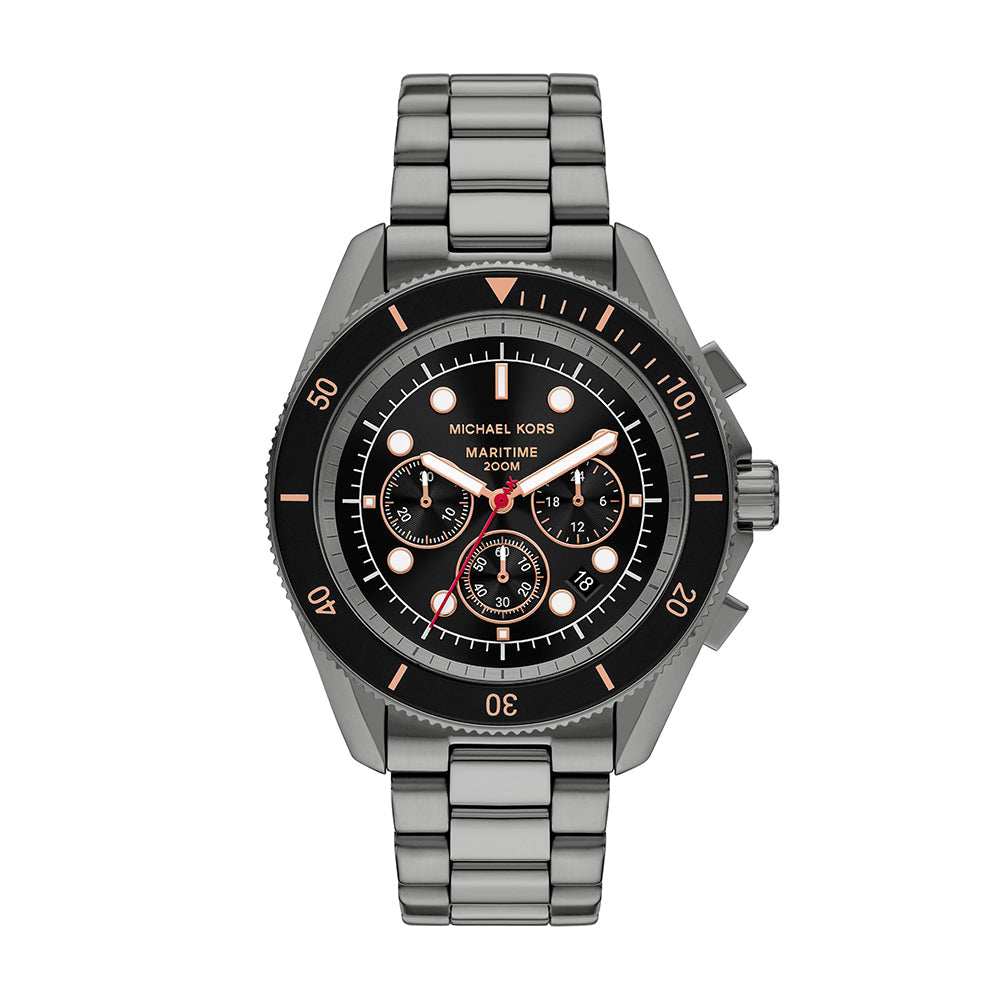 Michael Kors Maritime Chronograph Gunmetal Stainless Steel Watch