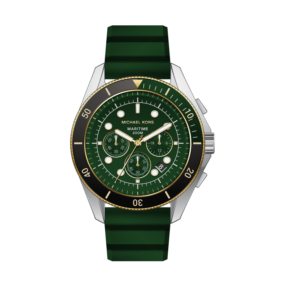 Michael Kors Oversized Maritime Two-Tone and Silicone Watch