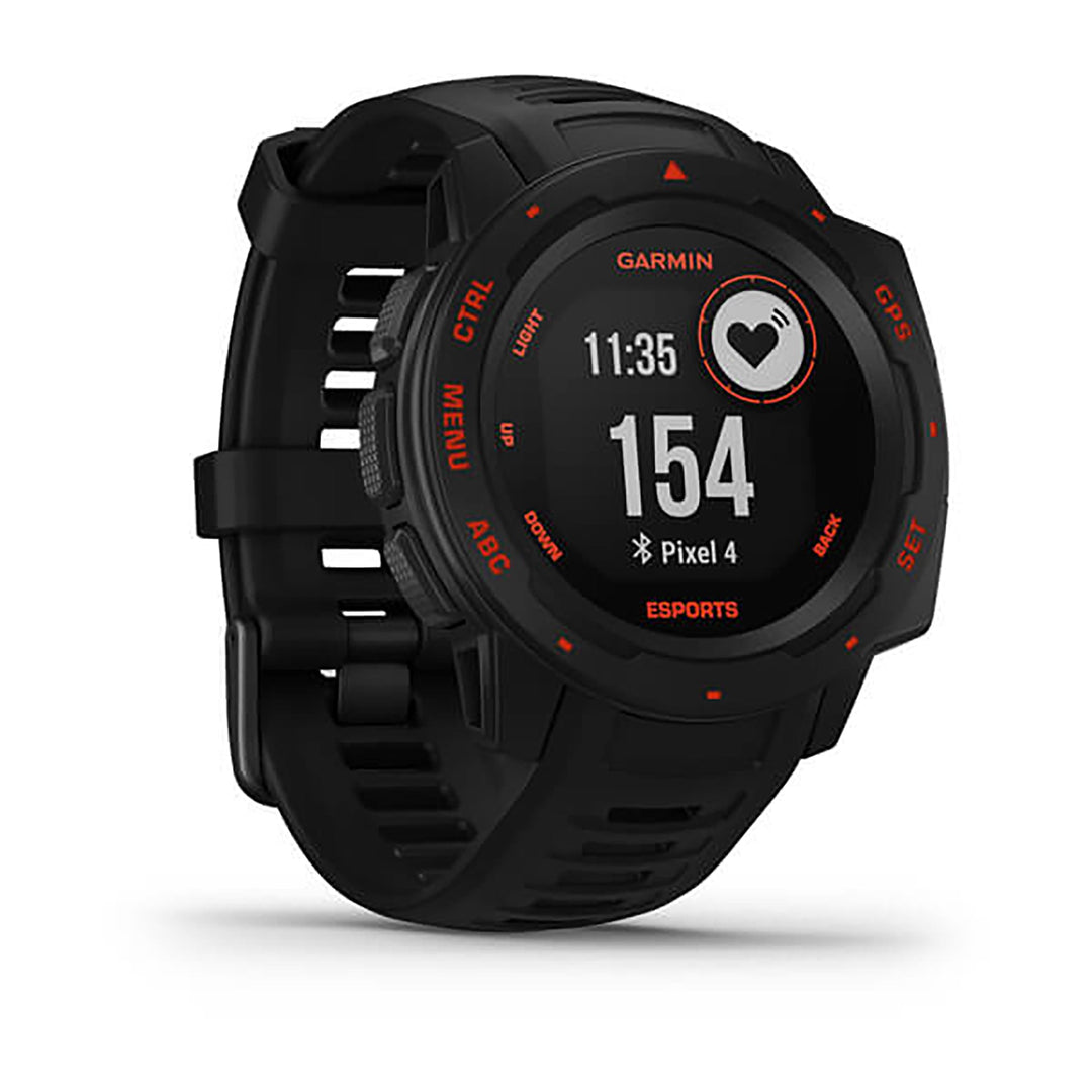Garmin Instinct Esports Edition Silicone Black Strap Full Color Display Dial Watch - 010-02064-72