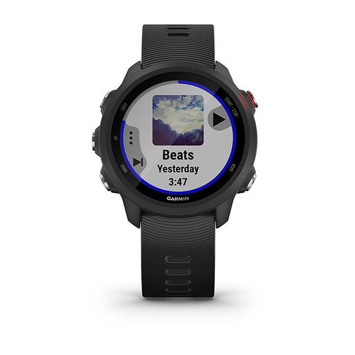 Garmin Forerunner 245 Silicone Black Strap Full Color Display Dial Watch - 010-02120-30