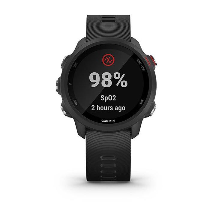 Garmin Forerunner 245 Silicone Black Strap Full Color Display Dial Watch - 010-02120-30