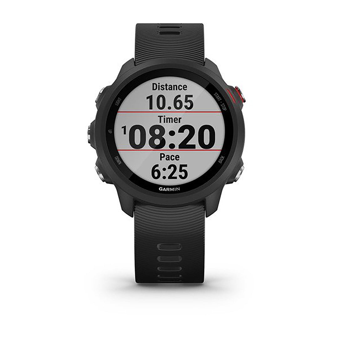 Garmin Forerunner 245 Silicone Black Strap Full Color Display Dial Watch - 010-02120-30