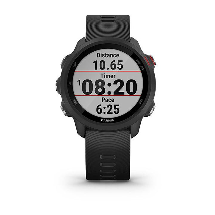 Garmin Forerunner 245 Silicone Black Strap Full Color Display Dial Watch - 010-02120-30