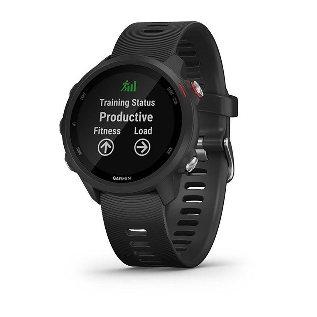Garmin Forerunner 245 Silicone Black Strap Full Color Display Dial Watch - 010-02120-30