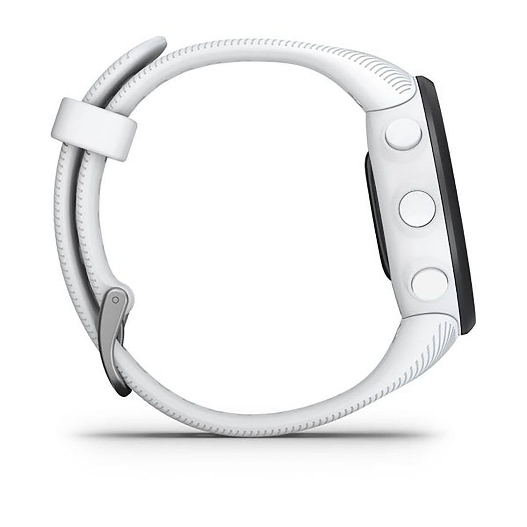 Garmin Forerunner 45S Silicone White Strap Full Color Display Dial Watch - 010-02156-10