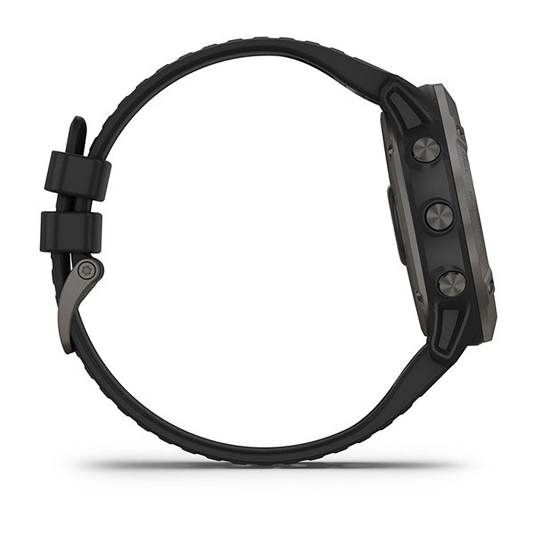Garmin Fenix 6X Pro And Sapphire Editions Silicone Black Strap Full Color Display Dial Watch - 010-02157-11