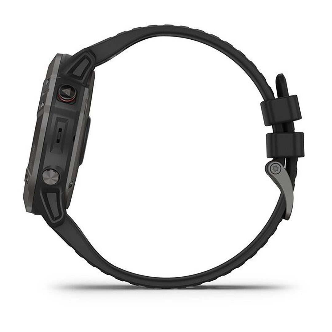 Garmin Fenix 6X Pro And Sapphire Editions Silicone Black Strap Full Color Display Dial Watch - 010-02157-11