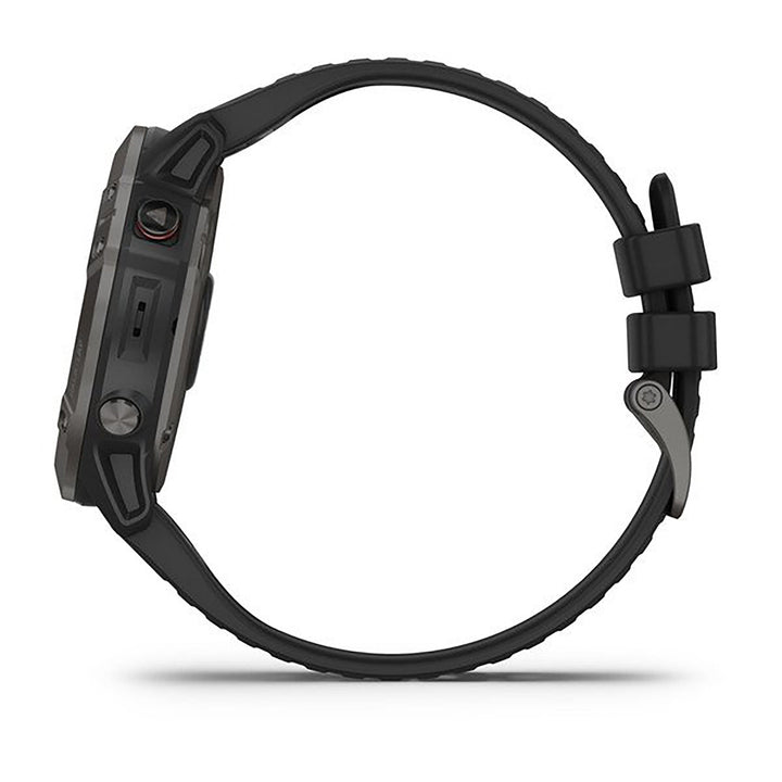 Garmin Fenix 6X Pro And Sapphire Editions Silicone Black Strap Full Color Display Dial Watch - 010-02157-11