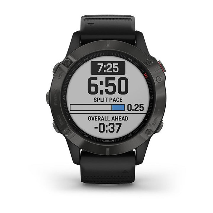 Garmin Fenix 6 Silicone Black Strap Full Color Display Dial Watch - 010-02158-11