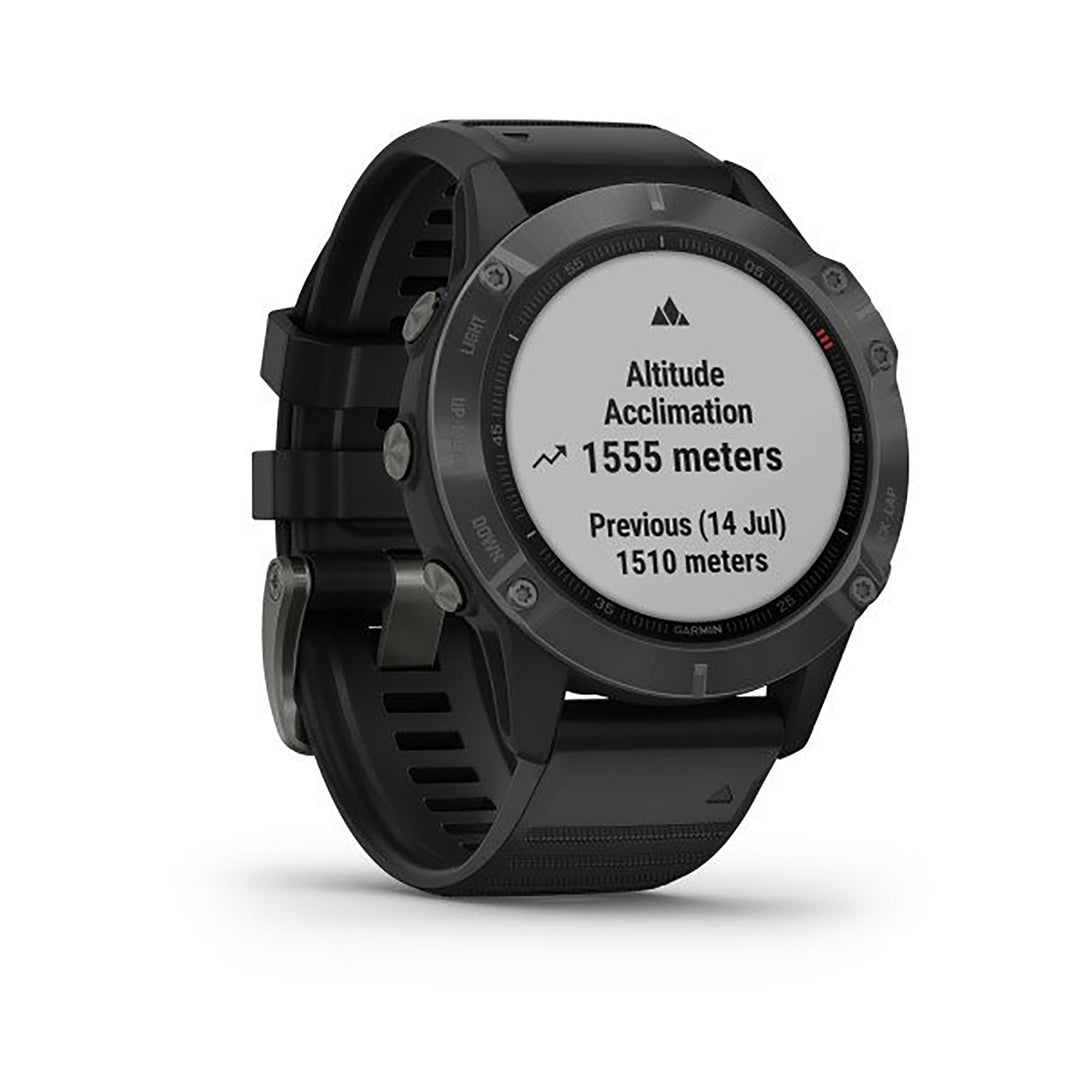 Garmin Fenix 6 Silicone Black Strap Full Color Display Dial Watch - 010-02158-11
