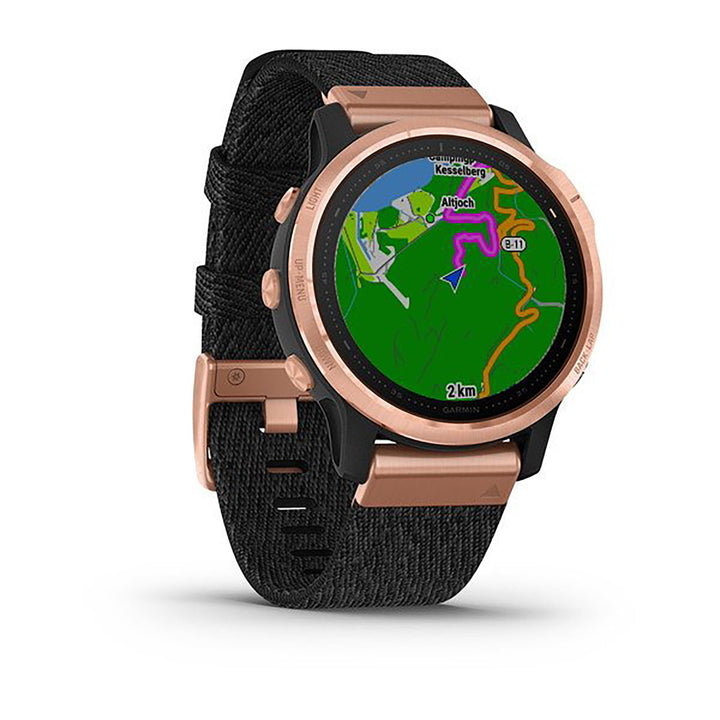Garmin Fenix 6S Nylon Black Strap Full Color Display Dial Watch - 010-02159-37