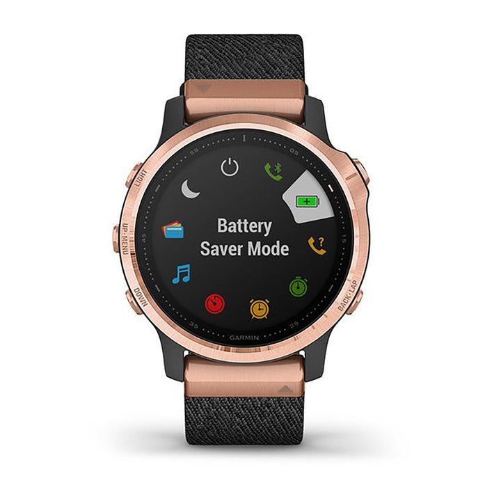 Garmin Fenix 6S Nylon Black Strap Full Color Display Dial Watch - 010-02159-37