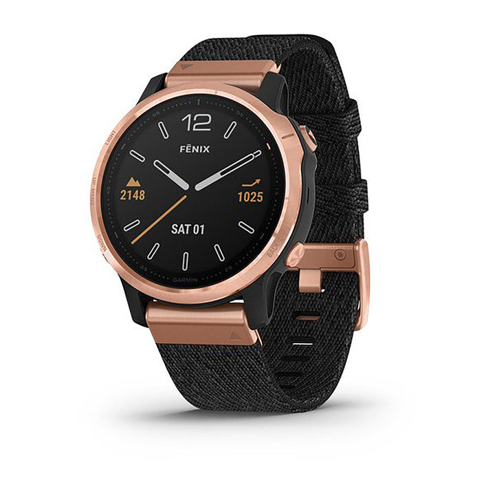 Garmin Fenix 6S Nylon Black Strap Full Color Display Dial Watch - 010-02159-37