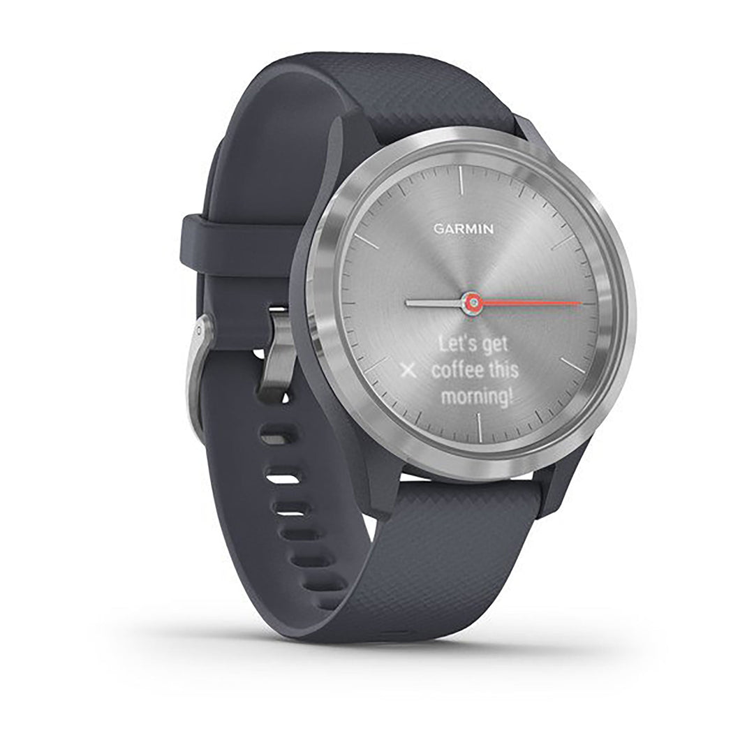 Garmin Vivomove 3S Silicone Granite Blue Strap Full Color Display Dial Watch - 010-02238-20