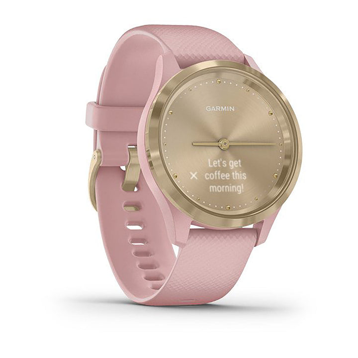 Garmin Vivomove 3S Silicone Dust Rose Strap Full Color Display Dial Watch - 010-02238-21